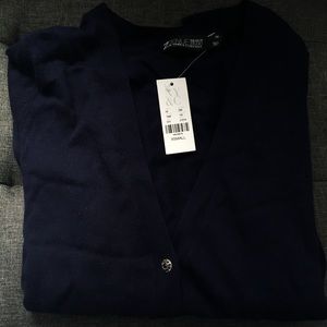 New York and Company Navy Blue Cardigan